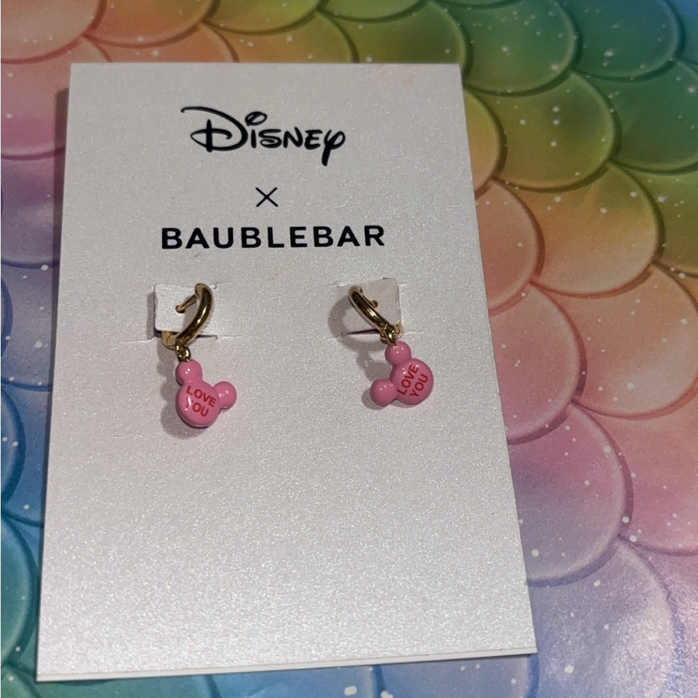 Pink Mickey Earrings